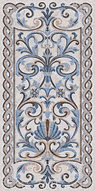 Керамогранит Kerama Marazzi  Мозаика синий декорированный лаппатированный 119,5х238,5