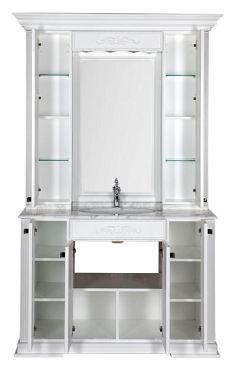 Зеркальный шкаф Aquanet Кастильо 120 белый - 6 изображение