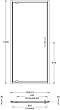 Душевая дверь Kerama Marazzi Vetro 90х195 см VE.90.PD.BLK.M профиль матовый черный, стекло прозрачное - 4 изображение