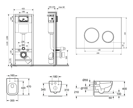 Комплект подвесной унитаз Lavinia Boho One Compacto, микролифт, 87040067 - 7 изображение