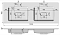 Раковина Jorno Modul Mol.08.120/W 120 см, белая - 3 изображение