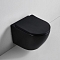 Унитаз подвесной безободковый Bond F01-108 с крышкой-сиденьем микролифт, черный - 3 изображение