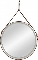 Зеркало Art&Max Milan 65 см AM-Mil-650-DS-F-Brown с подсветкой, коричневый