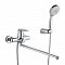 Смеситель для ванны Veragio Gritt VR.GTT-7005.CR монокомандный, с поворотным изливом L40 см и ручным душем, хром