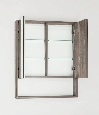 Зеркальный шкаф Style Line Экзотик 75 ЛС-00000398 древесина/белый - 3 изображение