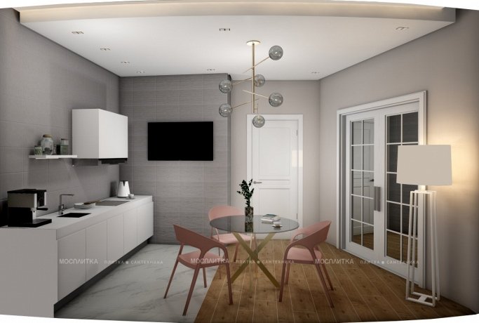 Дизайн Кухня в стиле Современный в белом цвете №12791 - 6 изображение