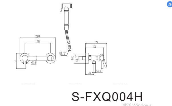 Гигиенический душ со смесителем Savol S-FXQ004С бронзовый - 2 изображение