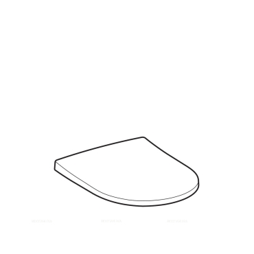 Крышка-сиденье Geberit Acanto 500.605.01.2 белая с микролифтом, быстросъёмное - 2 изображение