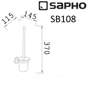 Ершик Sapho Samba SB108 хром - 3 изображение
