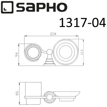Полотенцедержатель Sapho Samba SB121 хром - 2 изображение