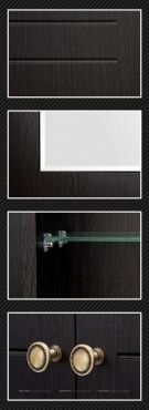 Зеркальный шкаф Style Line Кантри 90 ЛС-00000462, венге - 8 изображение