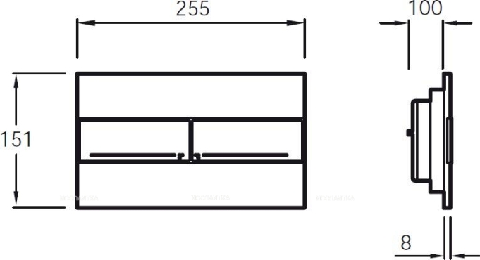 Комплект подвесной безободковый унитаз Jacob Delafon Aleo E21730RU-00 с сиденьем микролифт + система инсталляции с кнопкой смыва хром - 9 изображение
