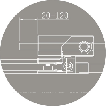 Душевой уголок Cezares SLIDER-A-2-70/80-C-NERO стекло прозрачное, профиль черный матовый - 2 изображение