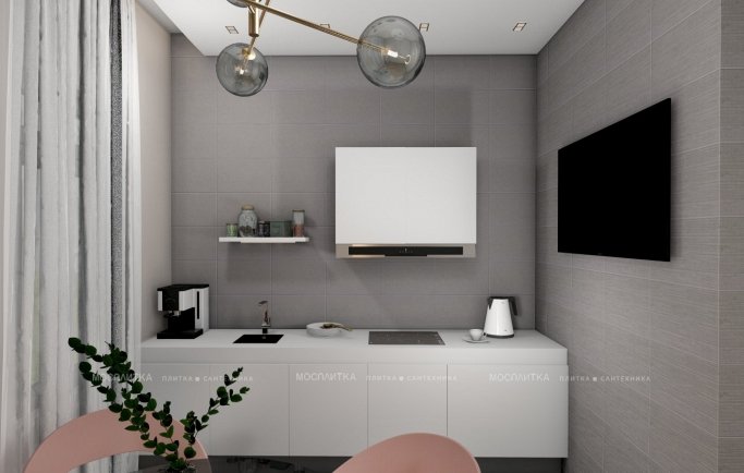 Дизайн Кухня в стиле Современный в белом цвете №12791 - 2 изображение
