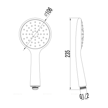 Смеситель для ванны с душем Lemark Pramen LM3314C хром глянец - 2 изображение