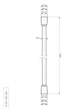 Шланг для душа 120 см Cezares CZR-FMD-120-01, хром матовый - 2 изображение