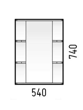 Зеркальный шкаф Corozo Орион 54 см SD-00001547 белый - 5 изображение