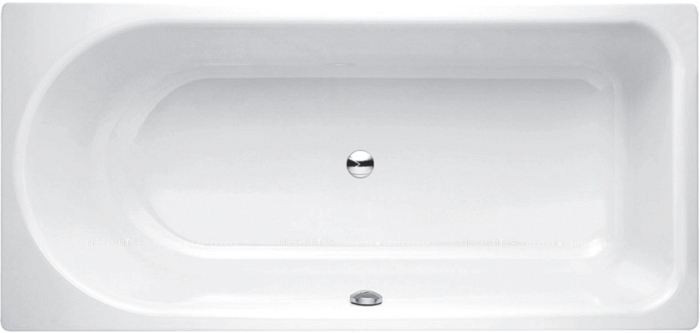 Стальная ванна Bette Ocean 180x80 см, 8857 PLUS перелив спереди с покрытием Glasur® Plus - 2 изображение
