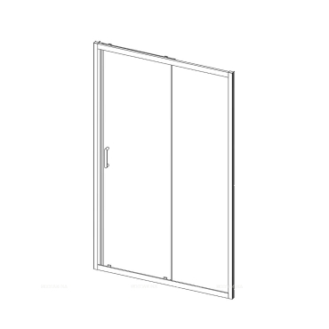 Душевая дверь Vincea Alpha 140x190 см, VDS-3AL140CLG, профиль золото, стекло прозрачное - 3 изображение