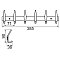 Планка Veragio Gifortes с 6-ю крючками L38,5xH3 см хром - 2 изображение