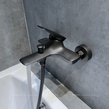 Смеситель для ванны с душем Bond Cube B03-3188 черный матовый - 6 изображение