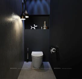 Комплект подвесной безободковый унитаз Jacob Delafon Rodin EDY102-00 белый + инсталляция Am.Pm ProC I012707.0138 с клавишей смыва ProC L, чёрная матовая - 5 изображение