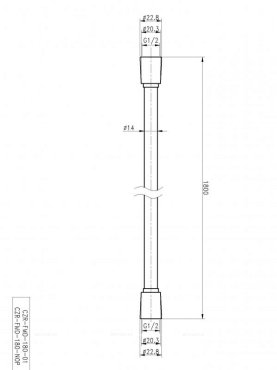 Шланг для душа 180 см Cezares CZR-FMD-180-01, хром матовый - 2 изображение