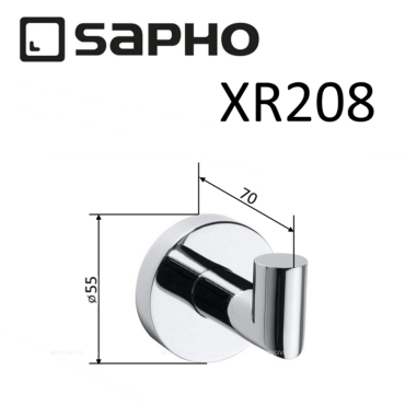 Крючок Sapho X-Round XR208 хром - 3 изображение