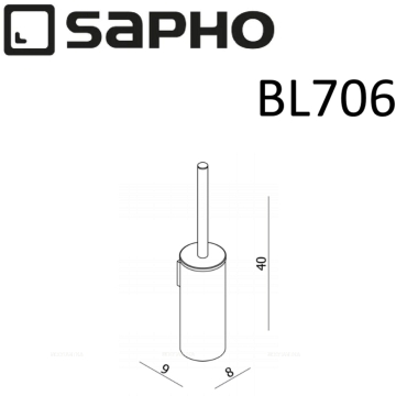 Ершик Sapho X-Round BL706 хром - 3 изображение