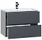 Комплект мебели для ванной Aquanet Алвита 70 серый антрацит - 8 изображение