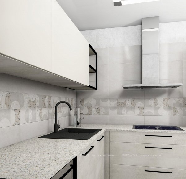 Дизайн Кухня в стиле Современный в сером цвете №12709 - 3 изображение