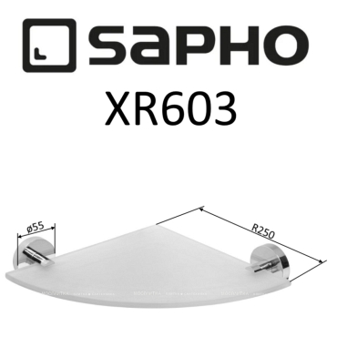 Полка угловая Sapho X-Round XR603 хром - 2 изображение