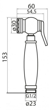 Гигиеническая лейка Cezares CZR-ID4-01, хром - 2 изображение