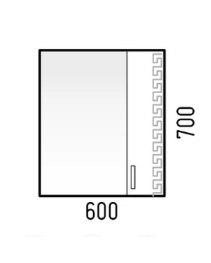 Зеркальный шкаф Corozo Олимп 60 см SD-00000653 белый - 5 изображение