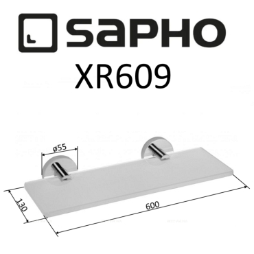 Полка Sapho X-Round XR609 хром - 2 изображение