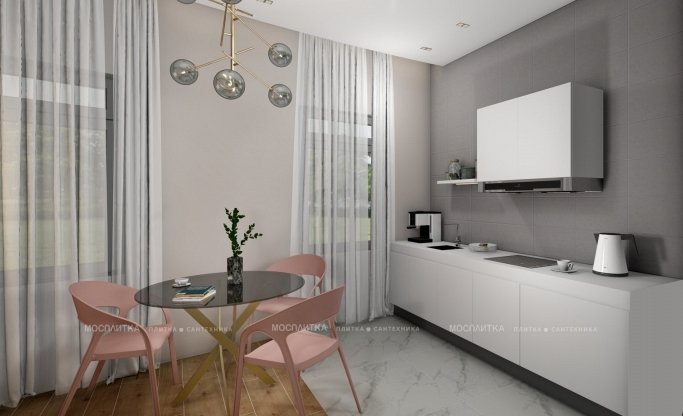 Дизайн Кухня в стиле Современный в белом цвете №12791 - 10 изображение