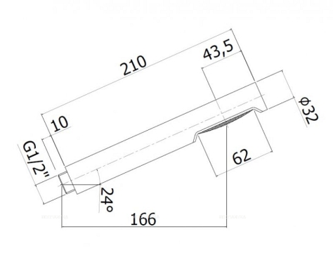 Душевая лейка Cezares CZR-B-D1F-NOP, 1 режим, d 6,2 см., матовый черный - 2 изображение