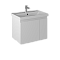 Тумба с раковиной Briz Бьелла 70 см, белый глянец