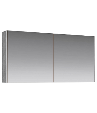 Зеркальный шкаф Aqwella Mobi 120 см MOB0412 бетон светлый
