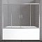 Душевая шторка на ванну BelBagno Unique 150х140 см UNIQUE-VF-2-150/180-140-P-Cr профиль хром, стекло  рифленое