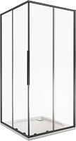Душевой уголок Good door Idea CR-90-C-B стекло прозрачное, профиль черный