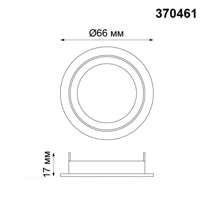 Крепежное кольцо для арт. 370455-370456 Novotech Mecano 370461 - 3 изображение